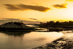 Sun Sets by Hendricks Head Beach and Lighthouse